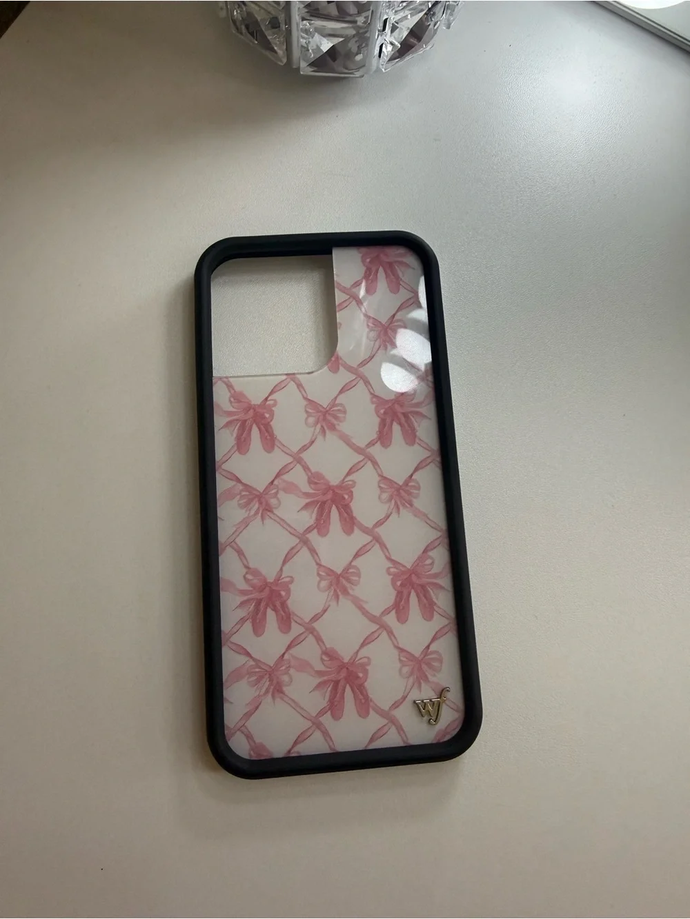 Pink Bow Pattern Protective Phone Case - Wild Flower 16 pro max